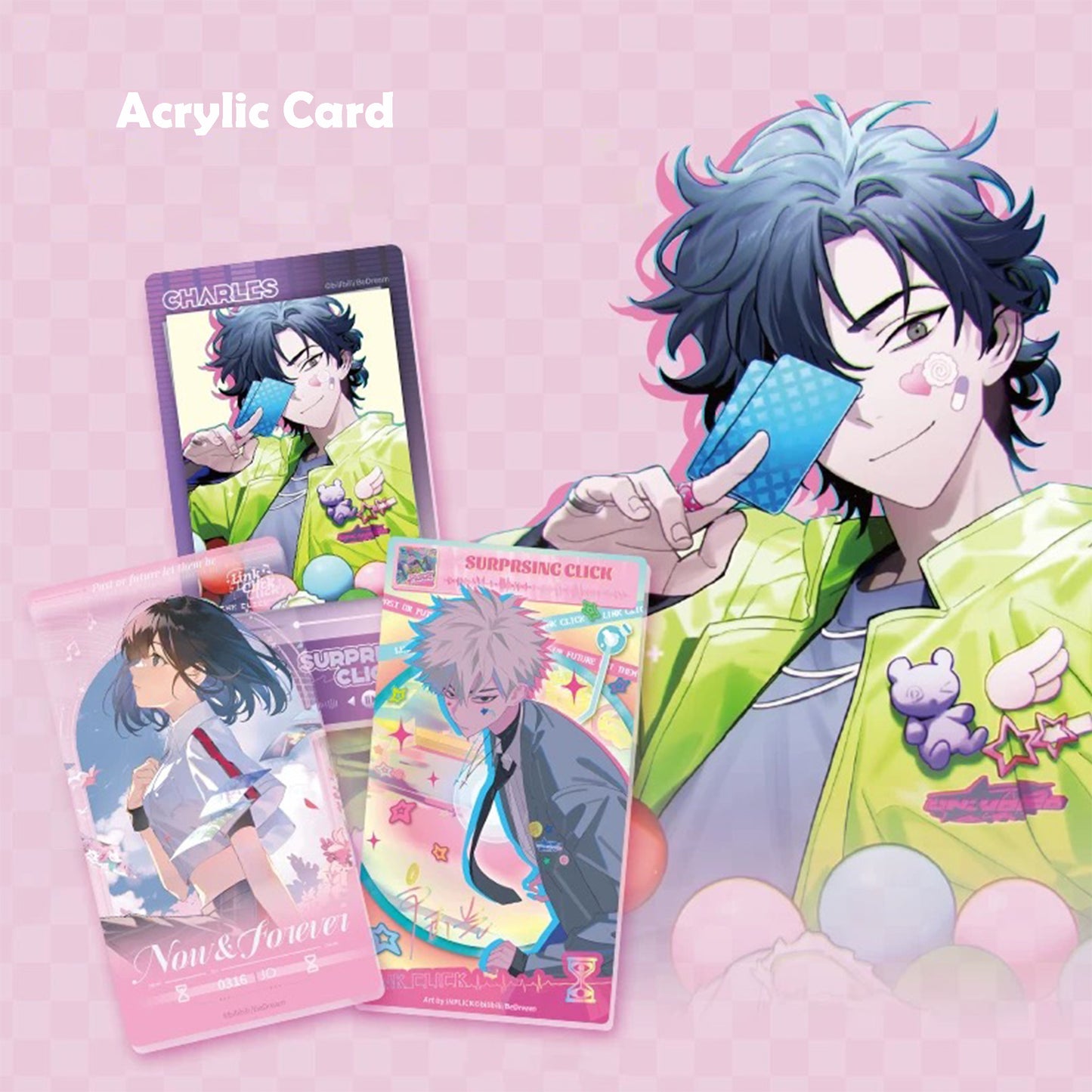 Link Click | Surprising Click Series Collectible Cards Cheng Xiaoshi Lucas Blind Box
