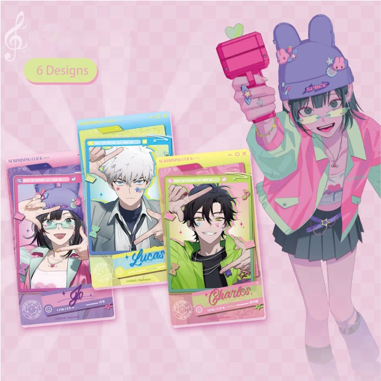 Link Click | Surprising Click Series Collectible Cards Cheng Xiaoshi Lucas Blind Box